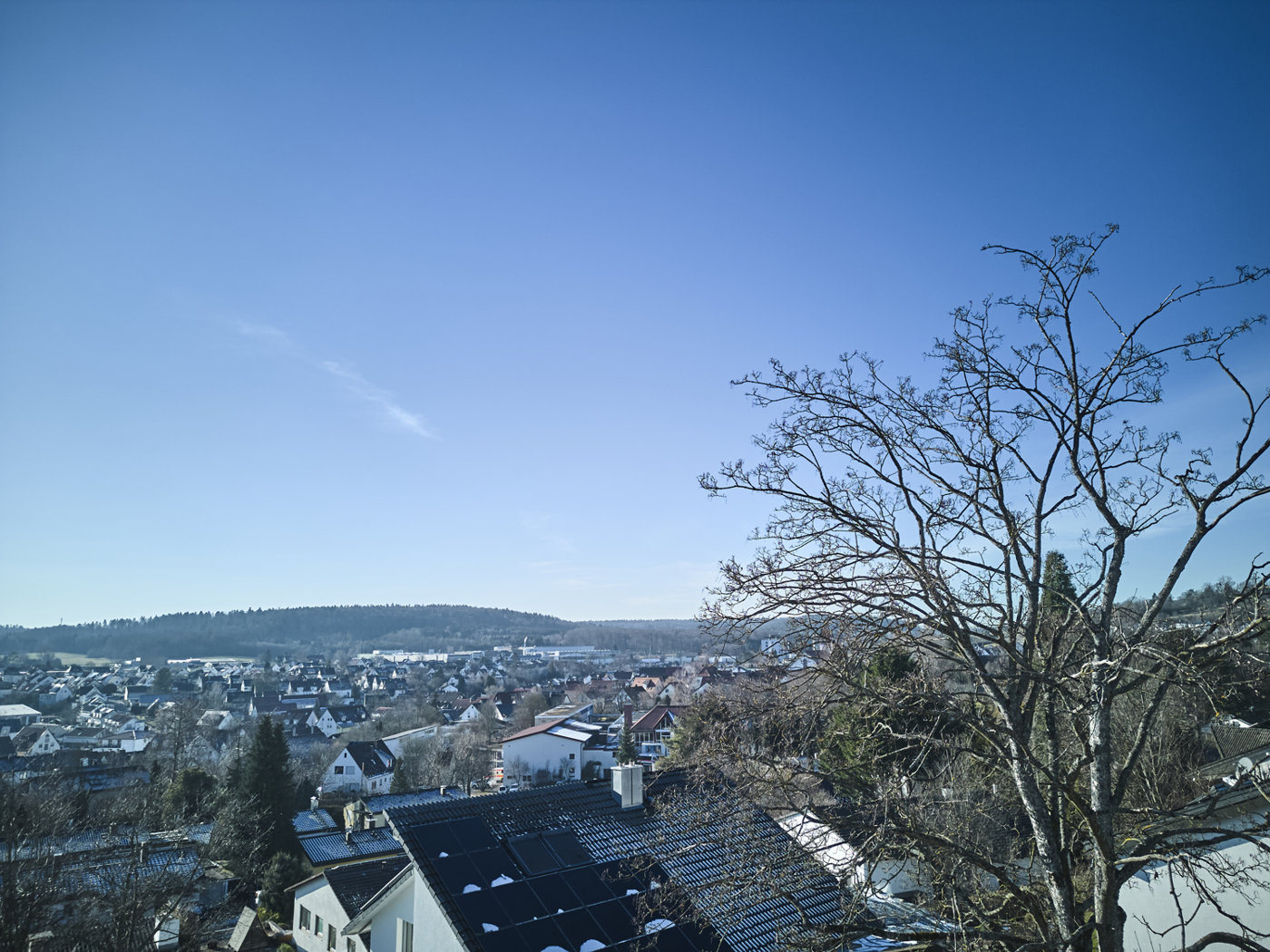  Blick vom Dachgeschoss des Bestandsgebäudes