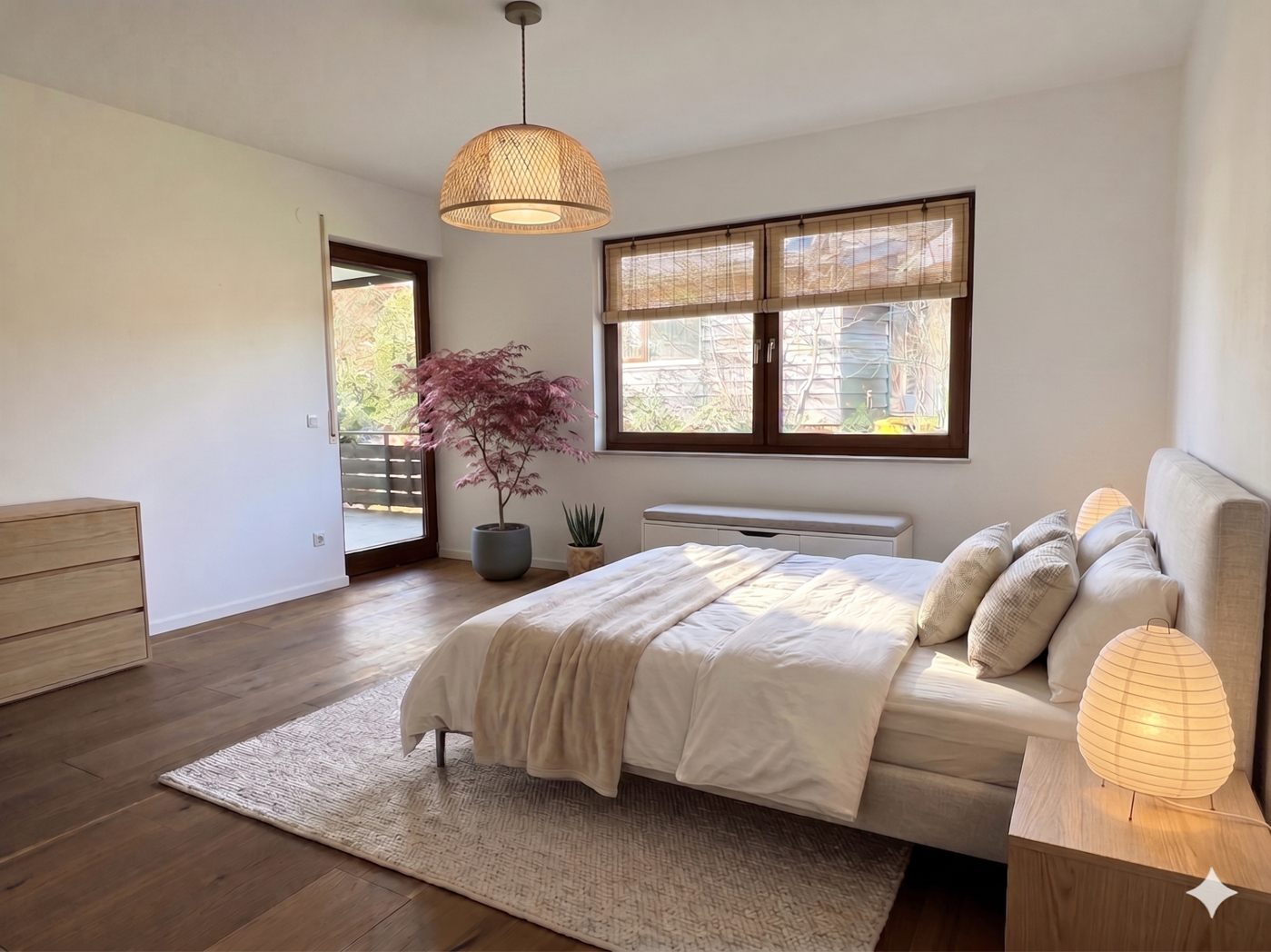 Schlafzimmer EG  mit KI möbliert