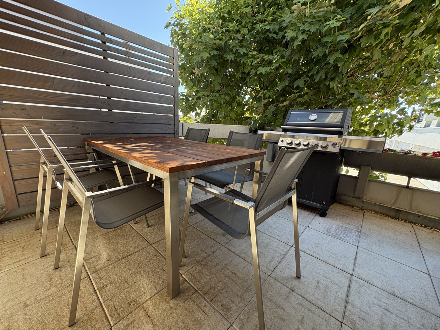 Balkon vor dem Wohnzimmer