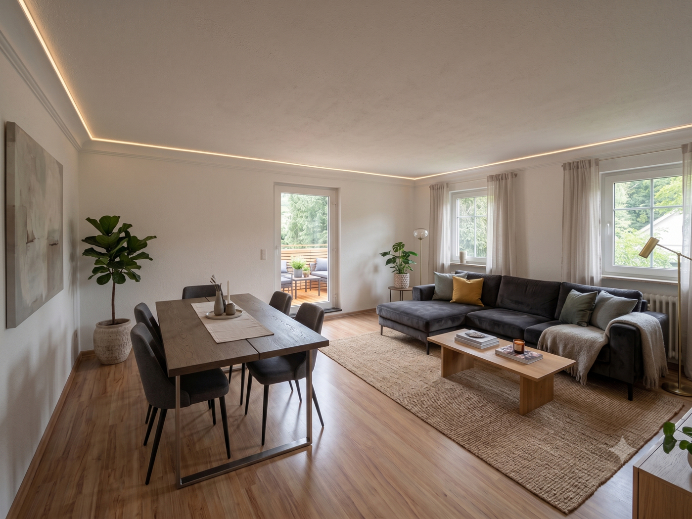 So könnte Ihr Wohn- und Esszimmer aussehen