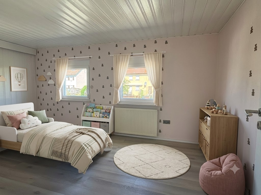 So könnte ihr Kinderzimmer sein (Bild mit KI bearbeitet)