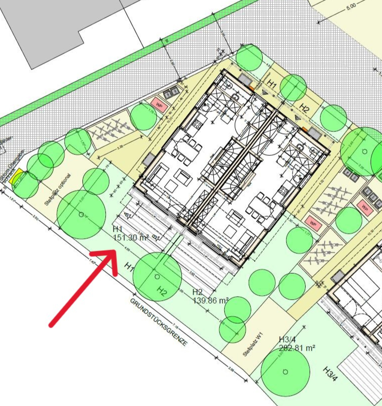 Lageplan Haus 1 und 2