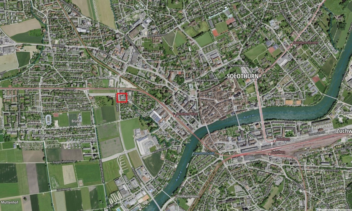 Lage Stadt Solothurn