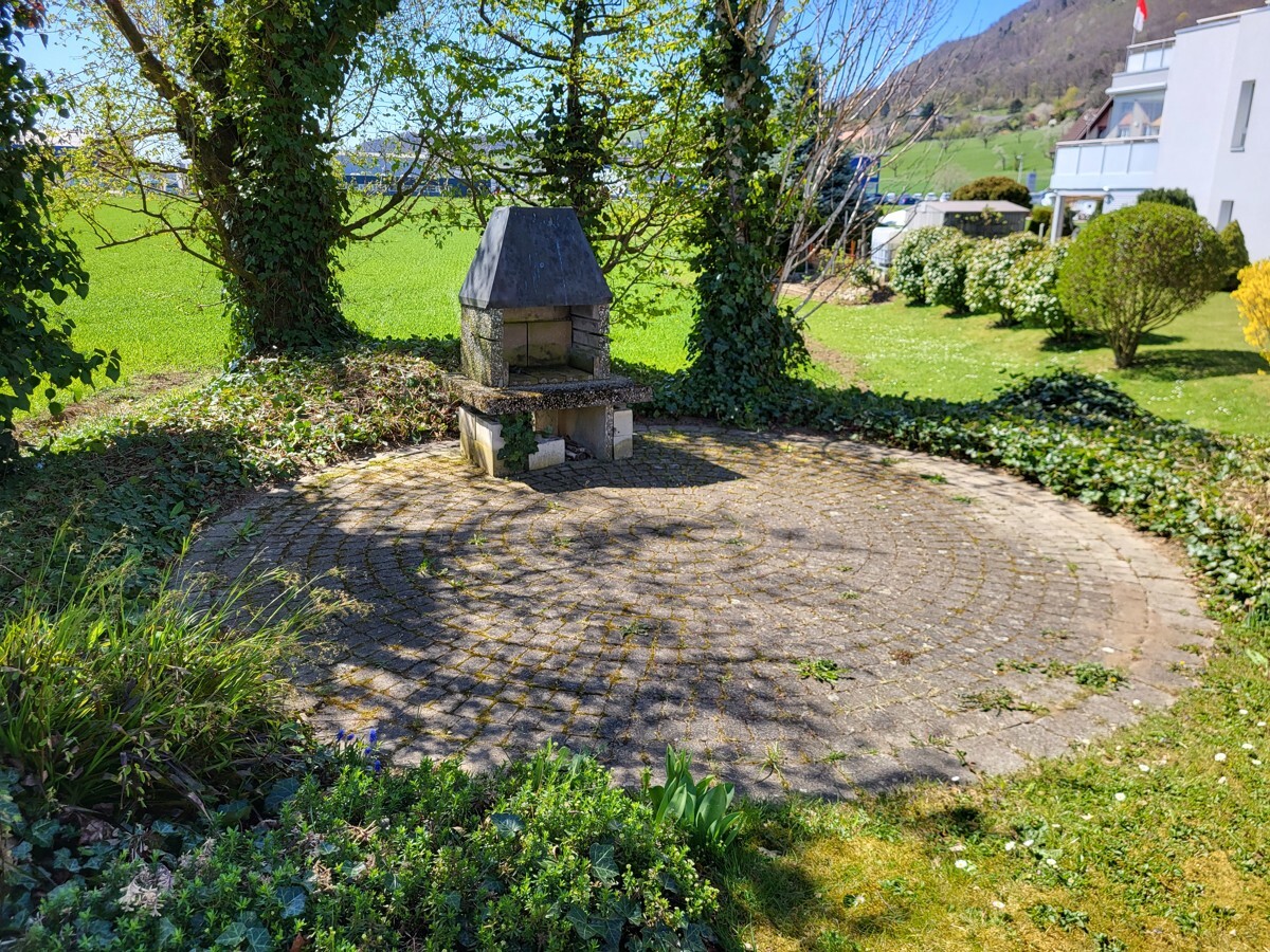 Sitzplatz mit Gartencheminée