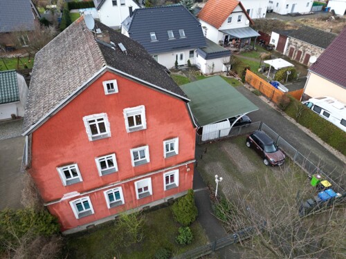 Hausansicht vorn Luftaufnahme