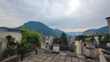 Herrliche Aussicht von der Dachterrasse