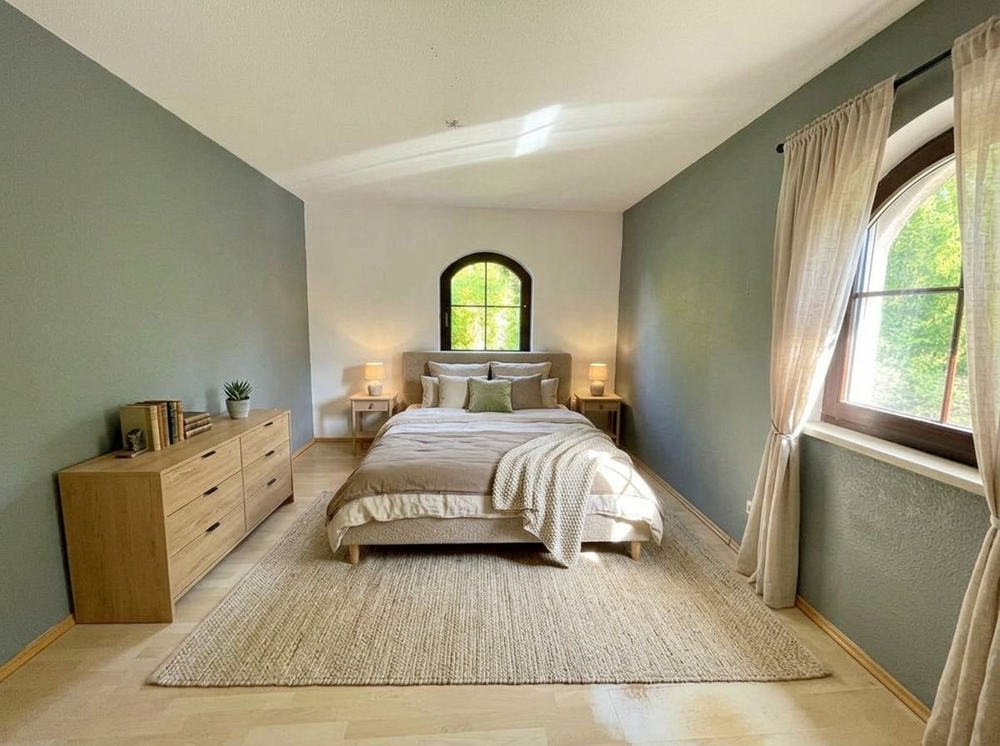 Schlafzimmer Erdgeschoss möbliert