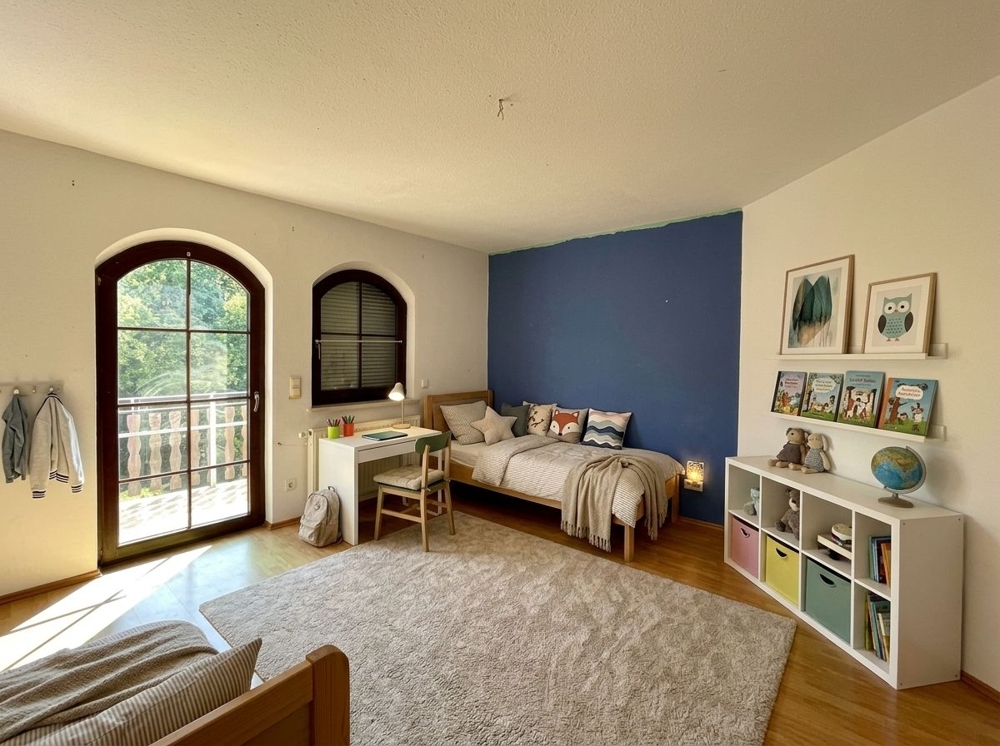Schlafzimmer möbliert