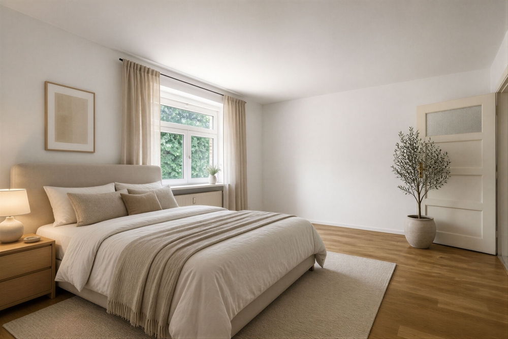 Schlafzimmer OG gestaged