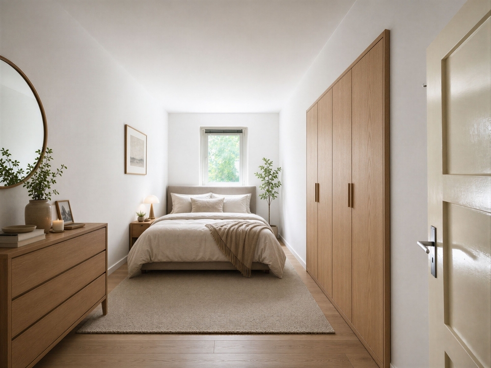 Schlafzimmer möbliert