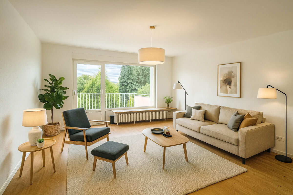 Wohnzimmer Möblierungsbeispiel