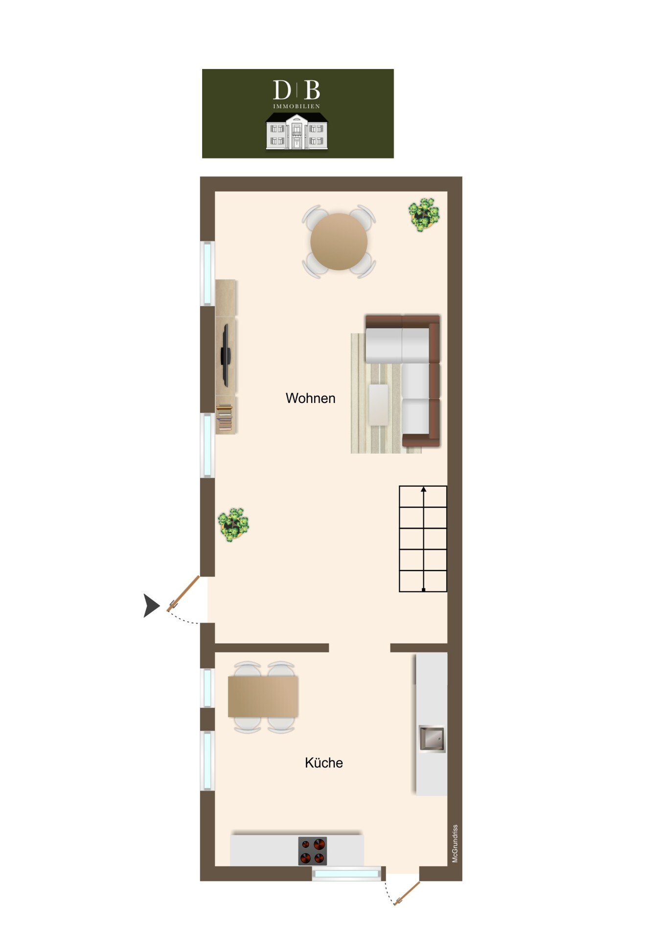 Erdgeschoss Anbau Maisonette