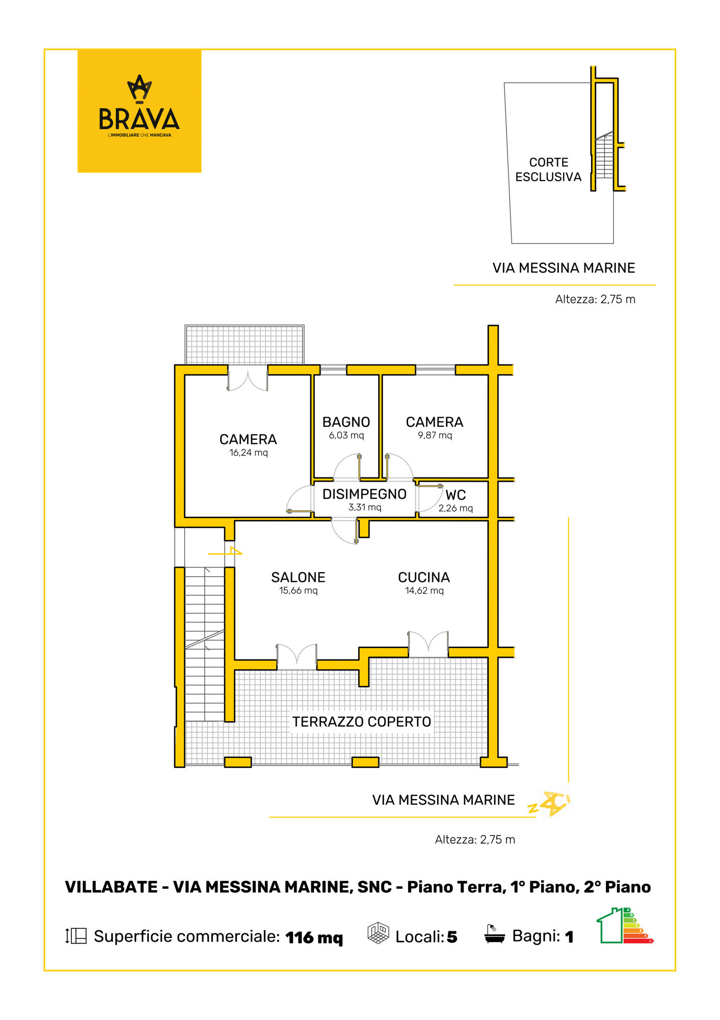 VIA MESSINA MARINE n. SNC Edificio C Interno SX Piano T-1