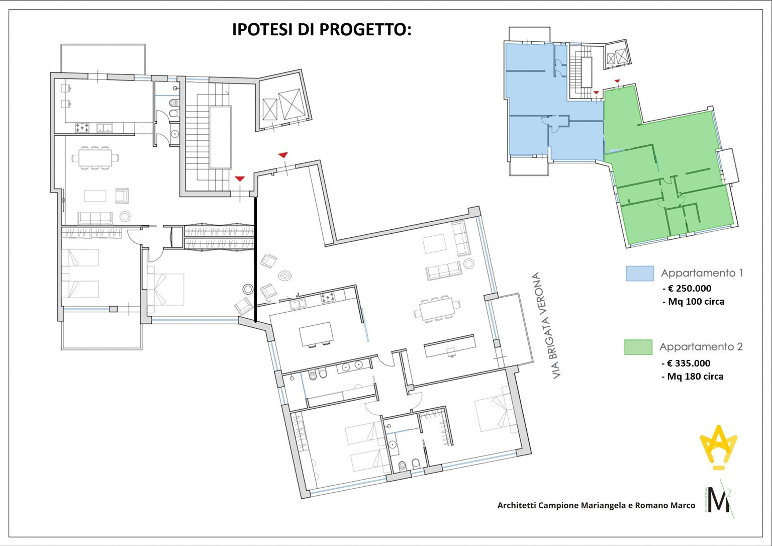progetto in planimetria