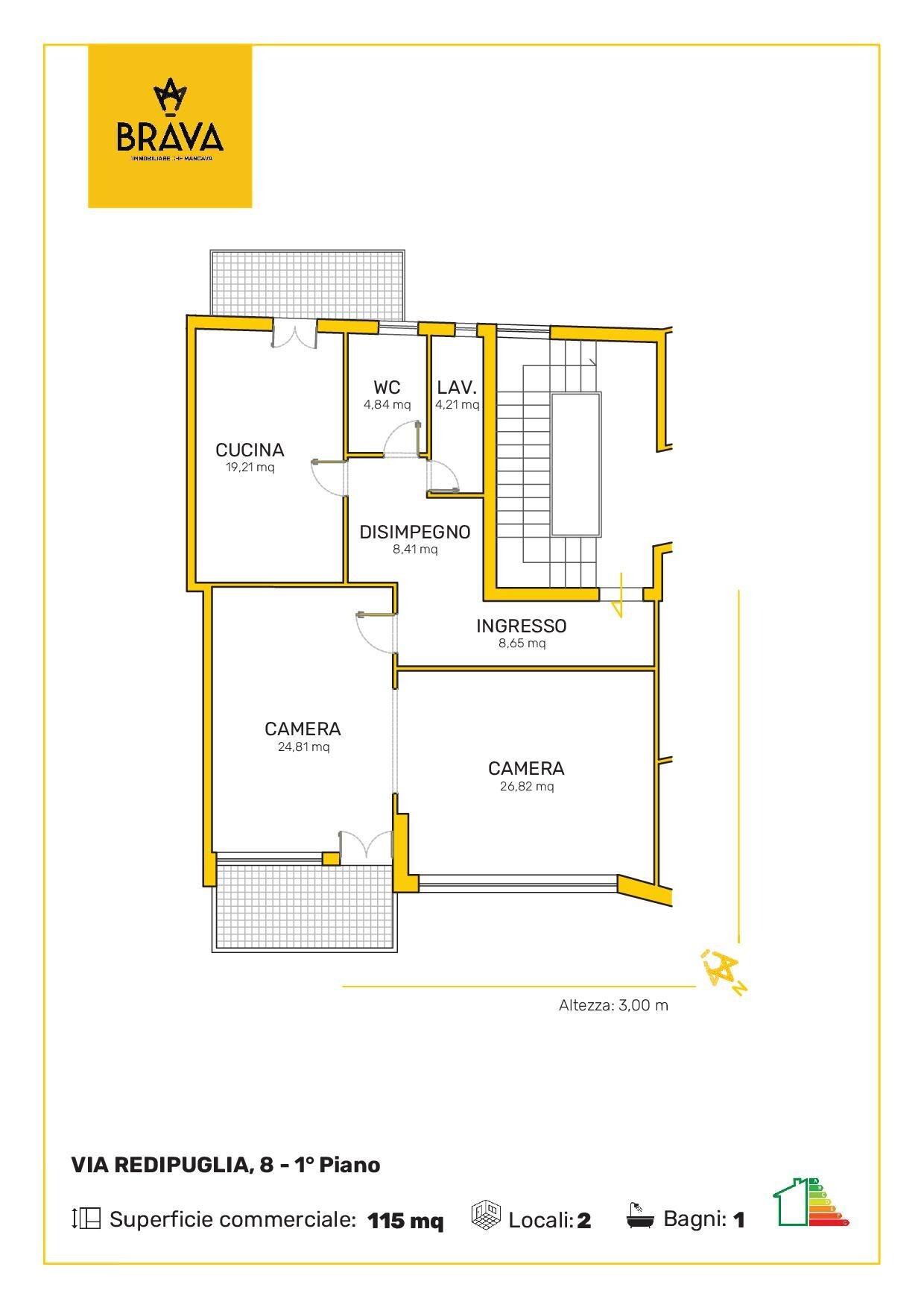 145_BRAVA_Plan_VIA REDIPUGLIA n. 8 Piano 1- A