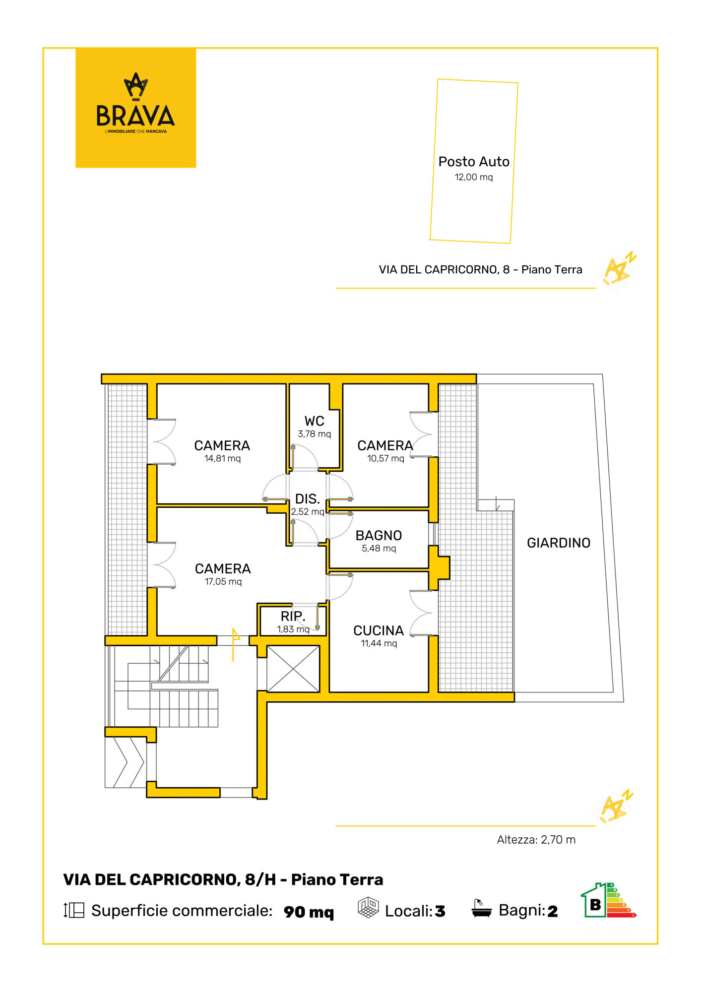 125_BRAVA_VIA DEL CAPRICORNO n. 8H - 8 Piano T