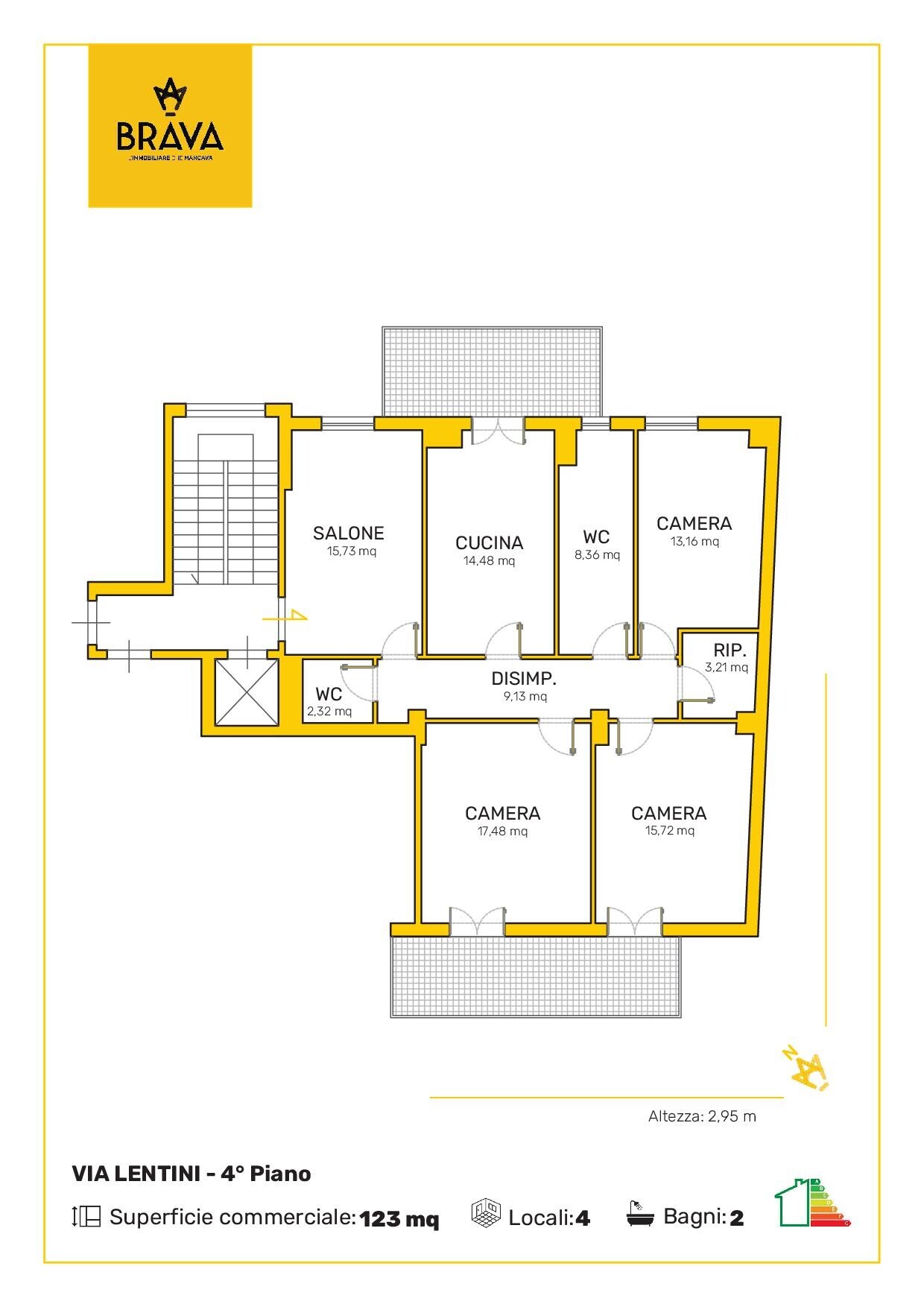 003_BRAVA_VIA LENTINI Scala A Interno 17 Piano 4