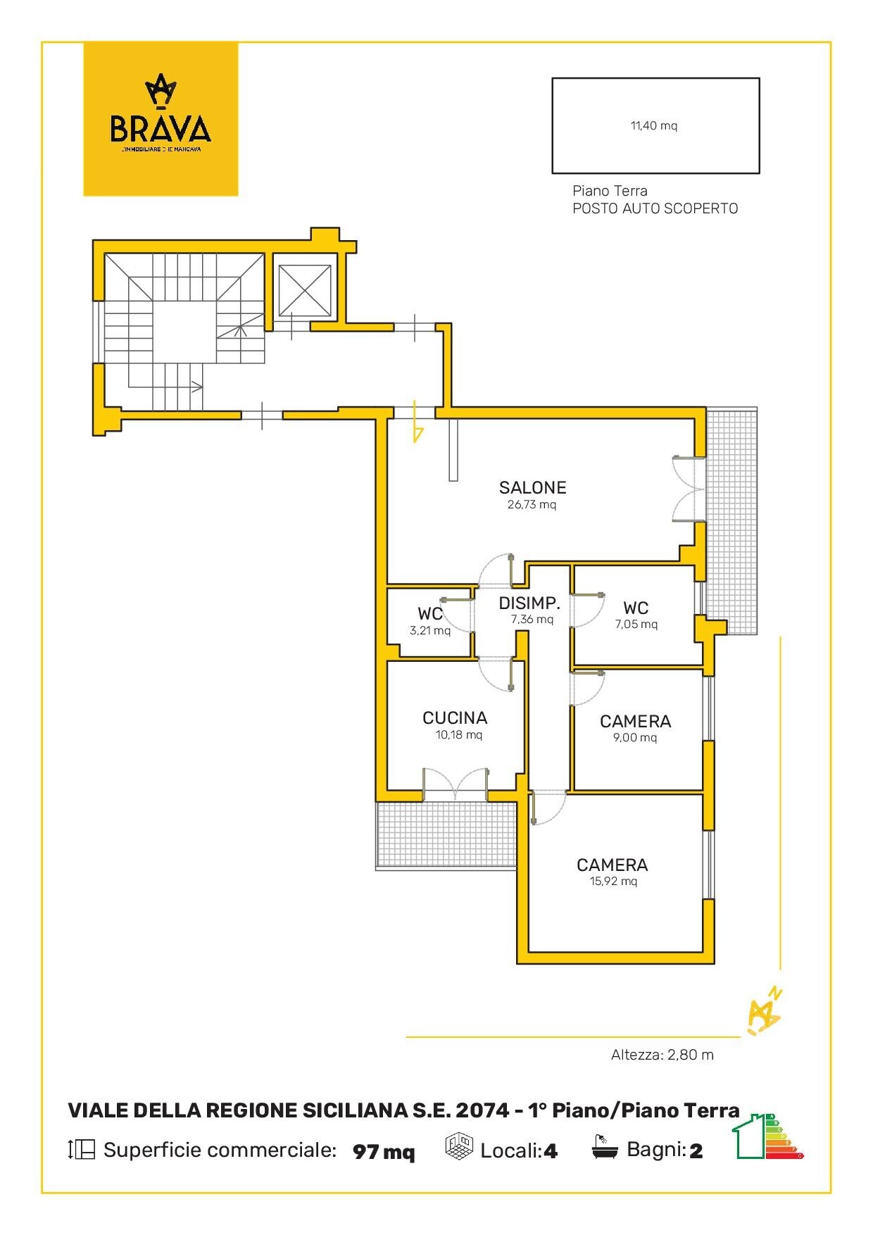 VIALE DELLA REGIONE SICILIANA SUD EST n. 2074 Scala C Interno FR Piano 1