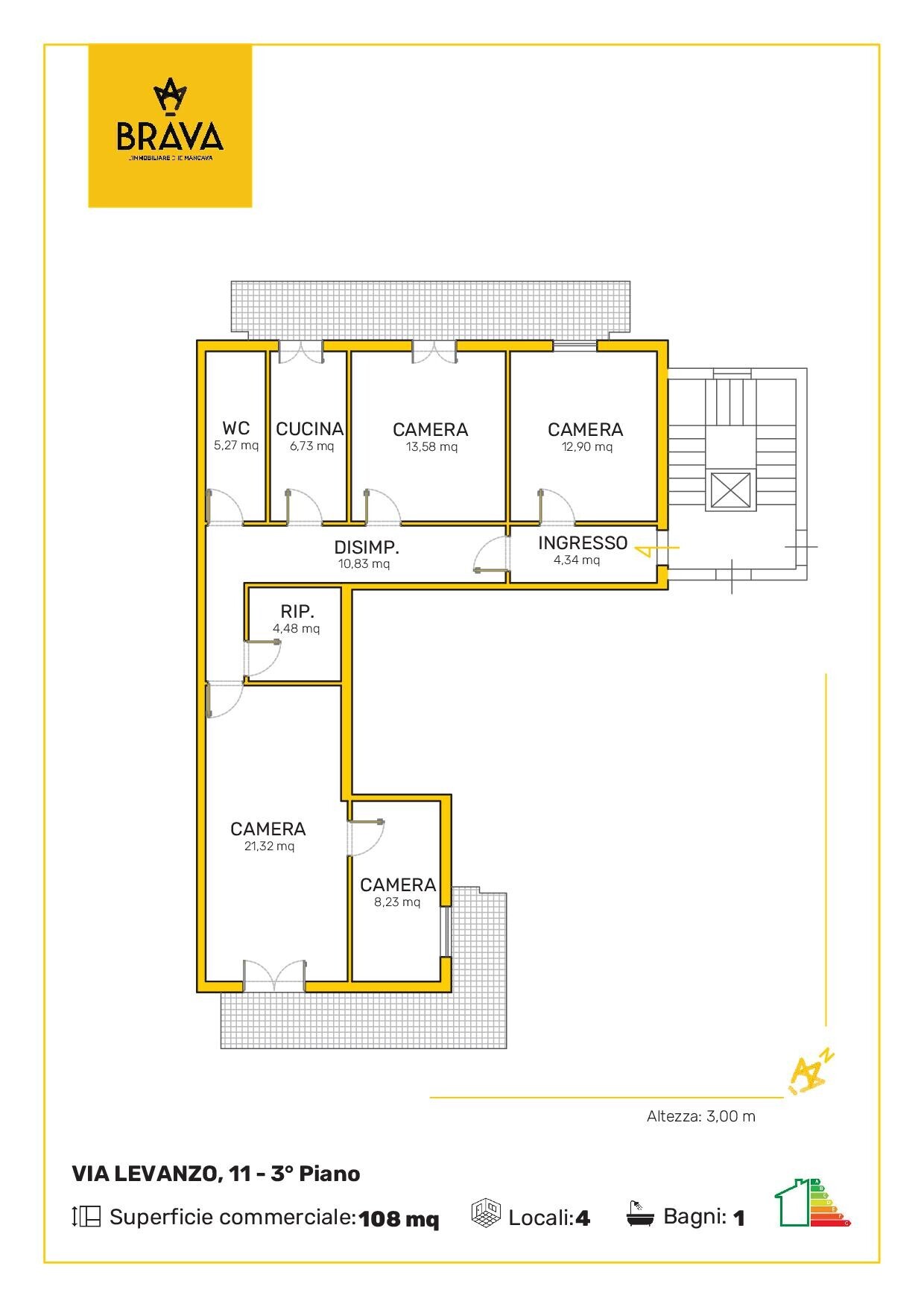 009_BRAVA_VIA LEVANZO n. 11 Piano 3