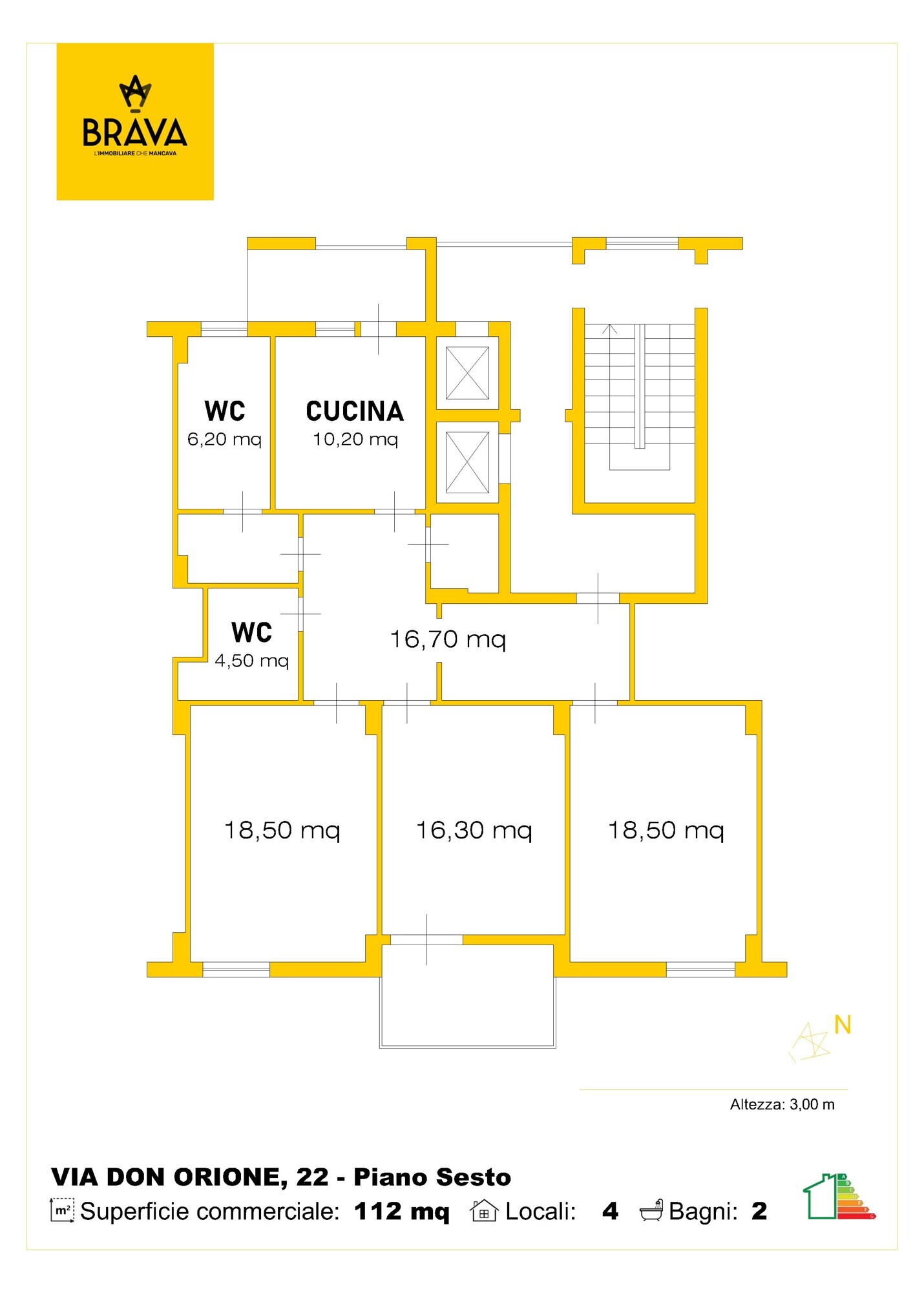 Planimetria Via Don Orione 22