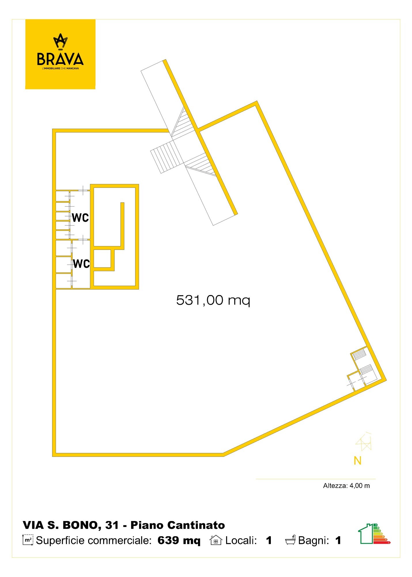 Planimetria Via S Bono, 31 S1