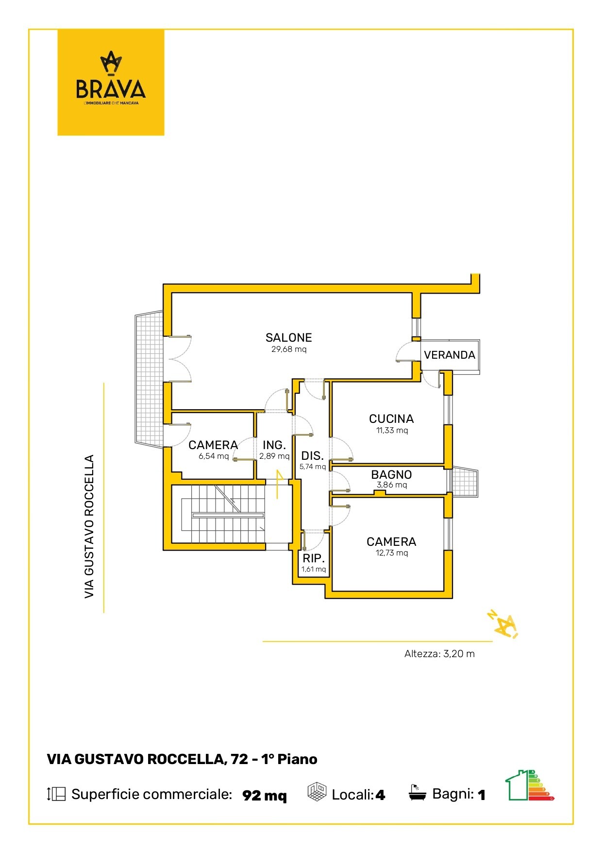 PLANIMETRIA CORRETTA VIA GUSTAVO ROCCELLA n. 72 Scala B Interno 3 Piano 1 (1)_page-0001 (1)