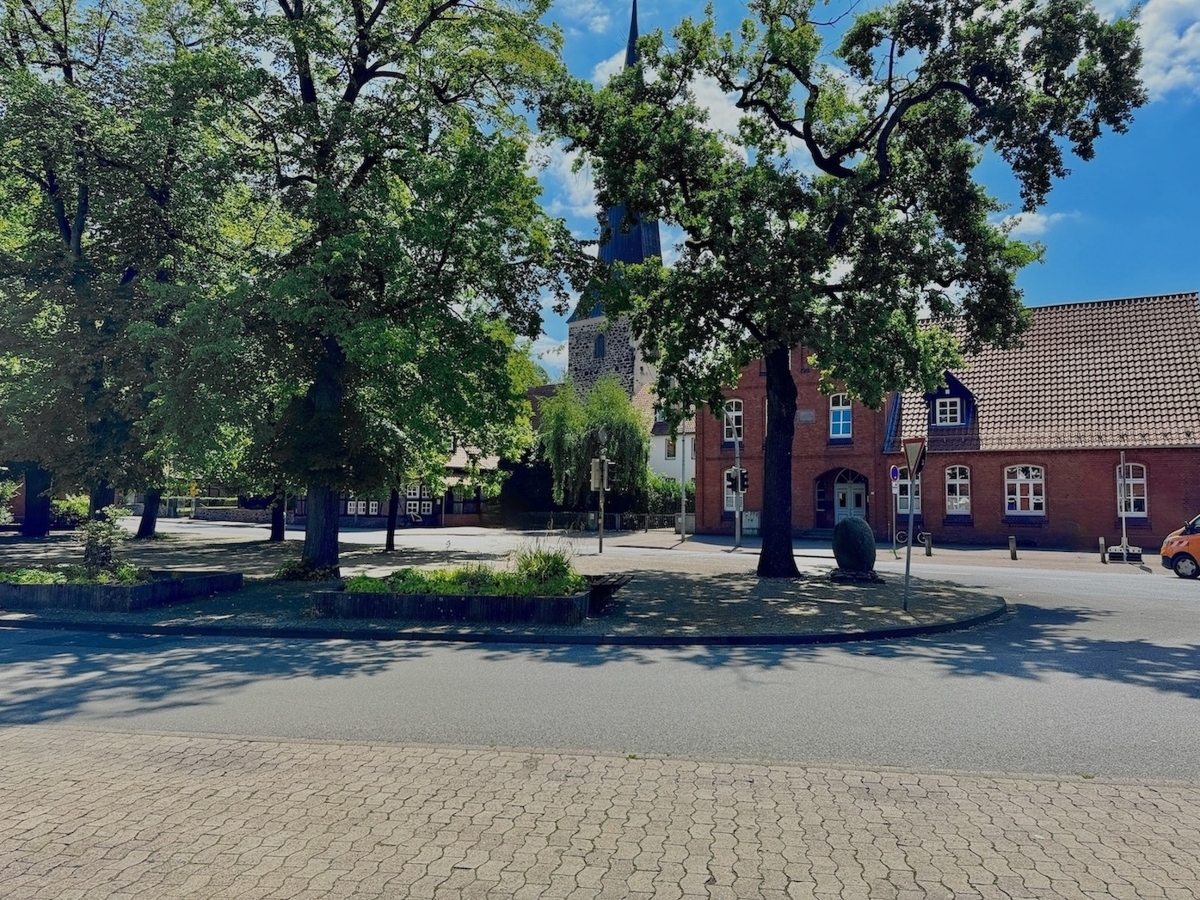 Blick vom Laden