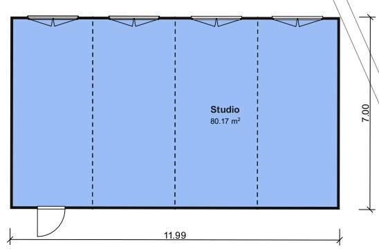 Grundriss blau