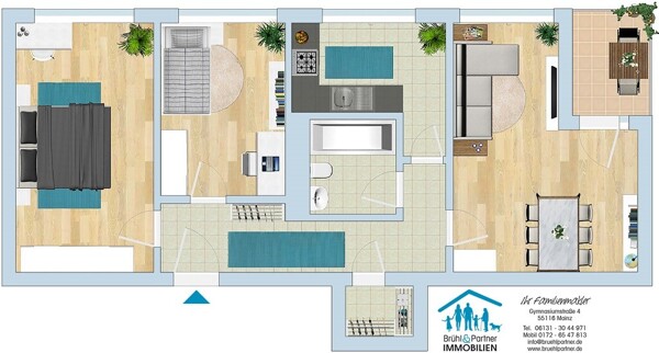tolles Raumangebot mit Balkon