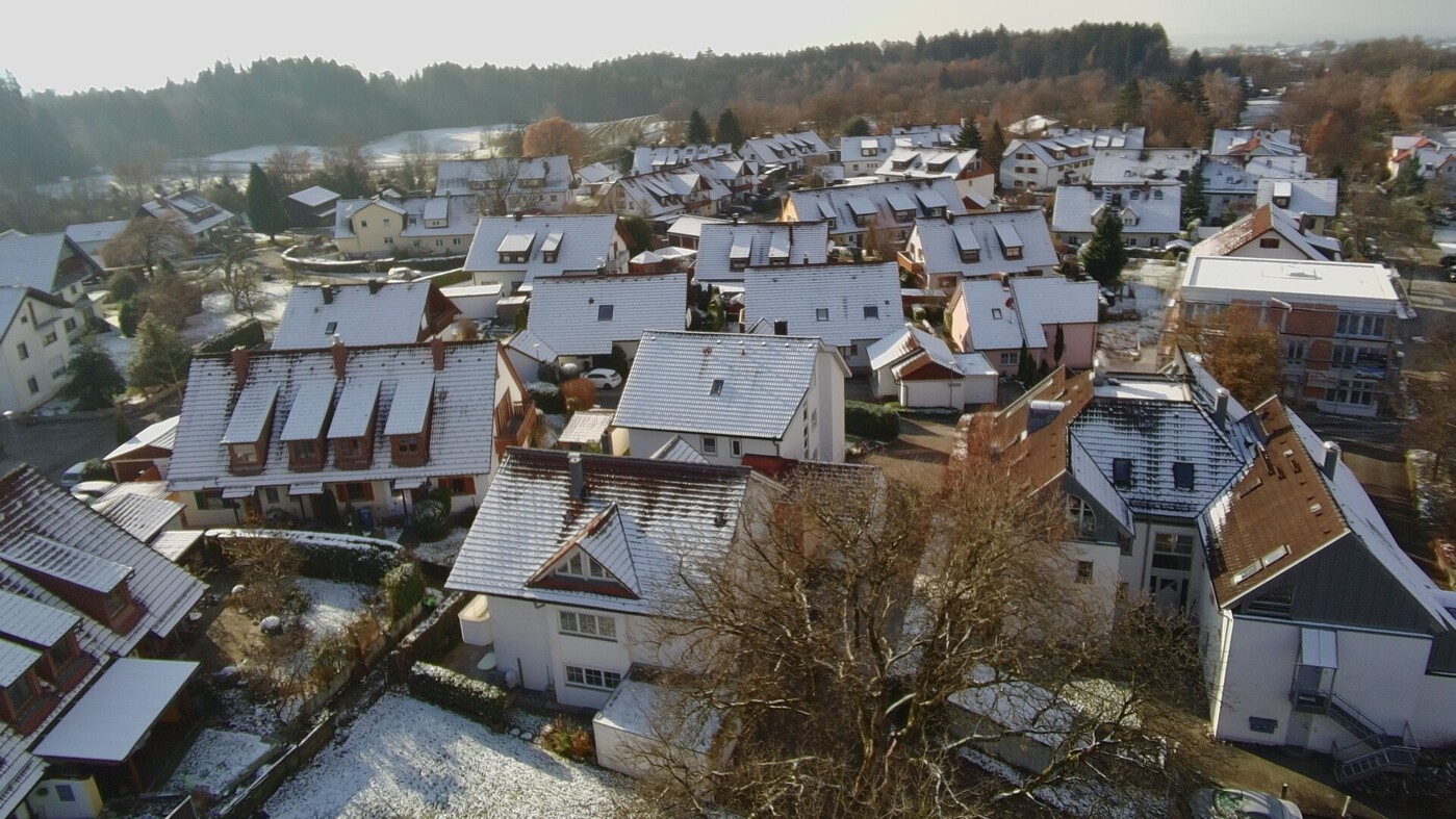Blick auf das Wohngebiet 