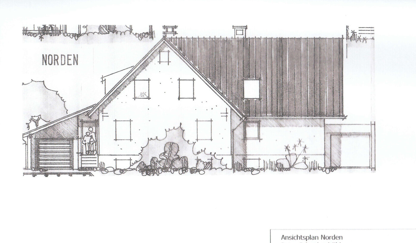 Baukörper Ansicht Norden
