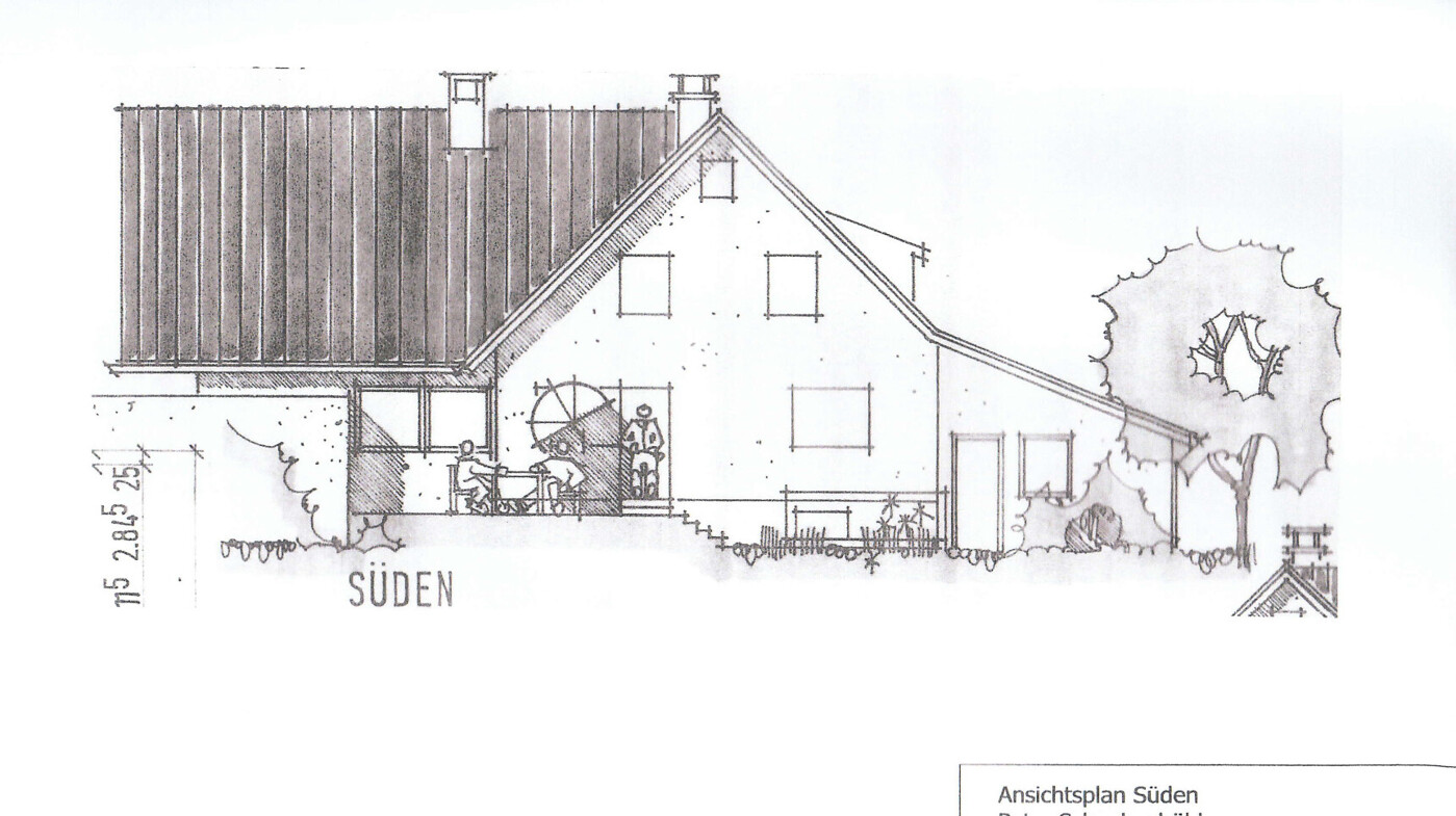 Baukörper Ansicht Süden