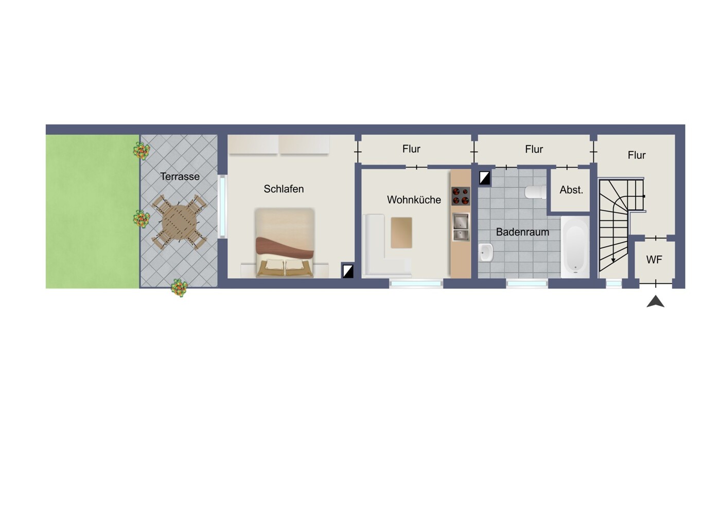 Grundriss EG Hinterhaus