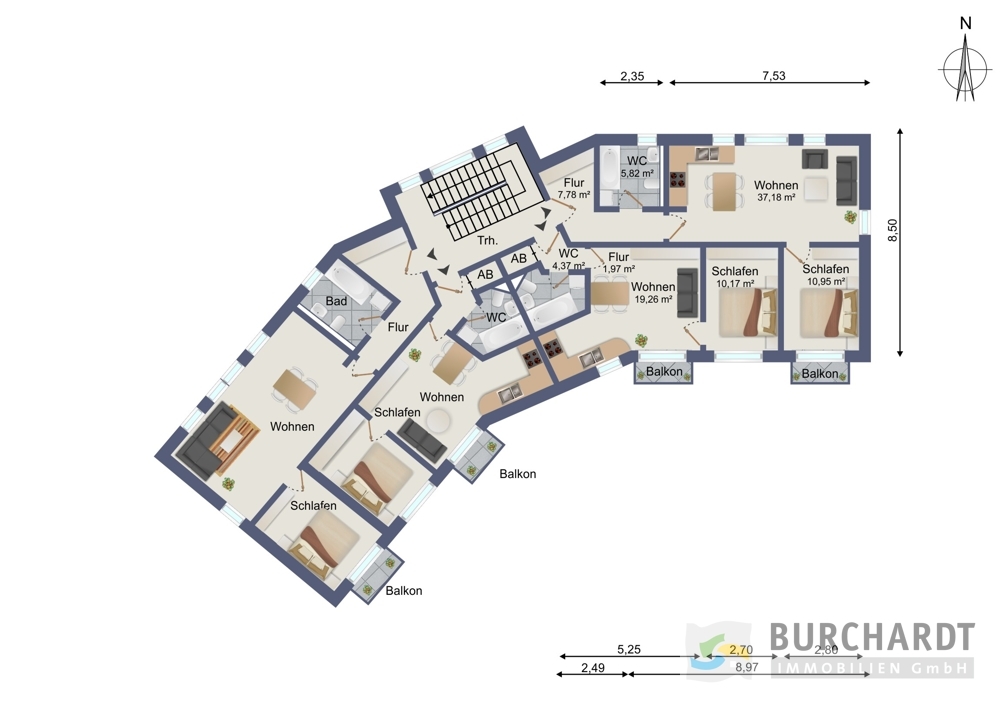 Immobilien Details 11 Grundriss Obergeschoss - Skizze