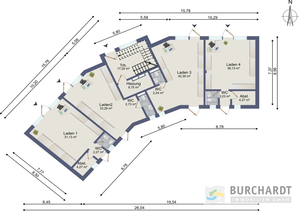 Immobilien Details 10 Grundriss Erdgeschoss - Skizze