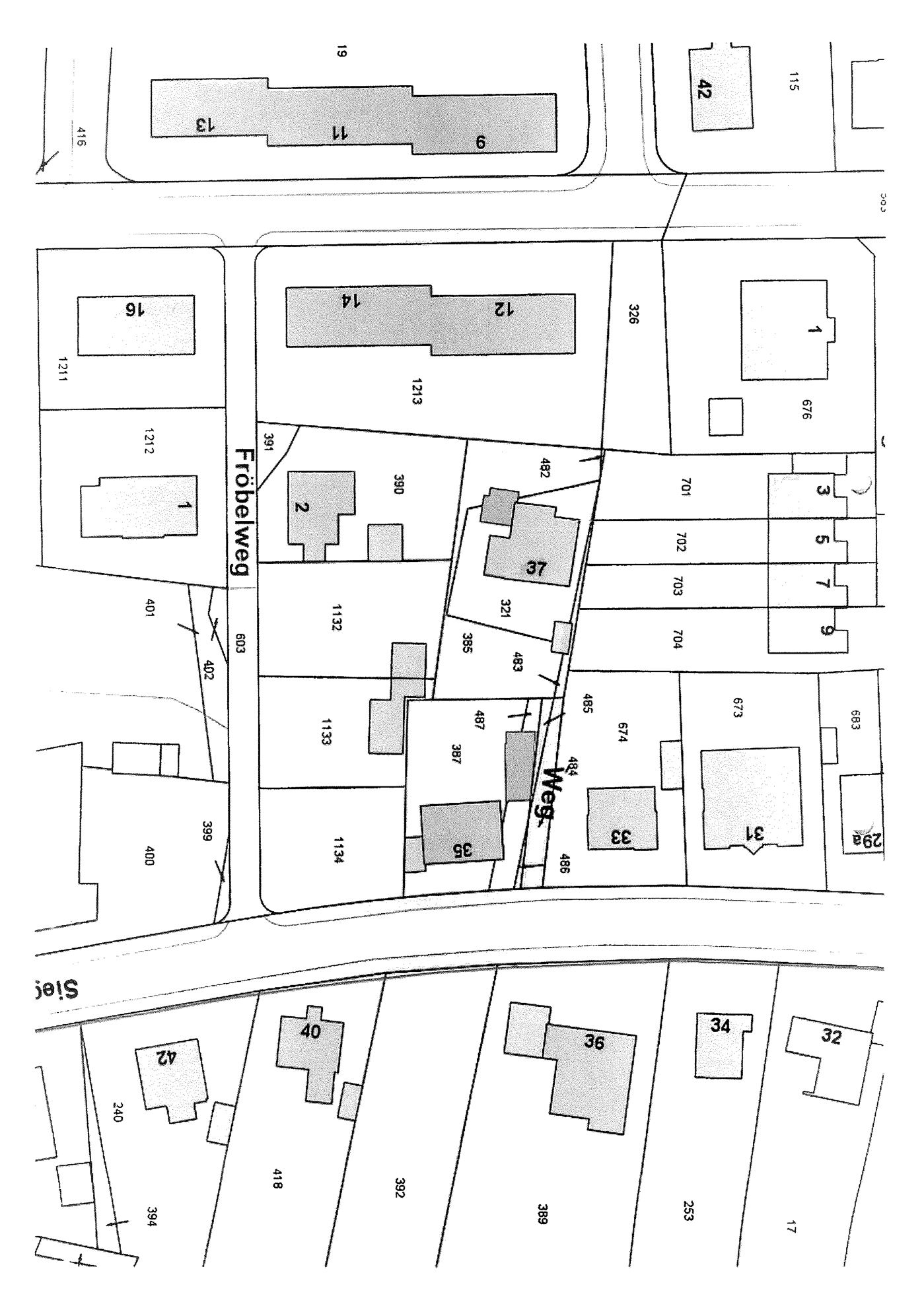 Flurkarte Siegfriedstr. 37, Bad Oeynhausen 001