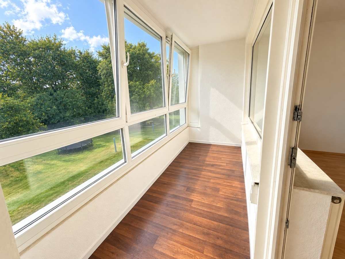 Balkon mit Verglasung
