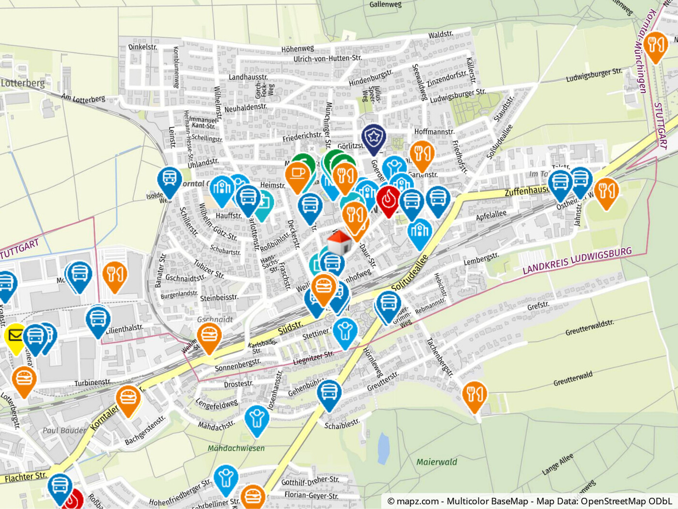 Geolyzer Kartenausschnitt