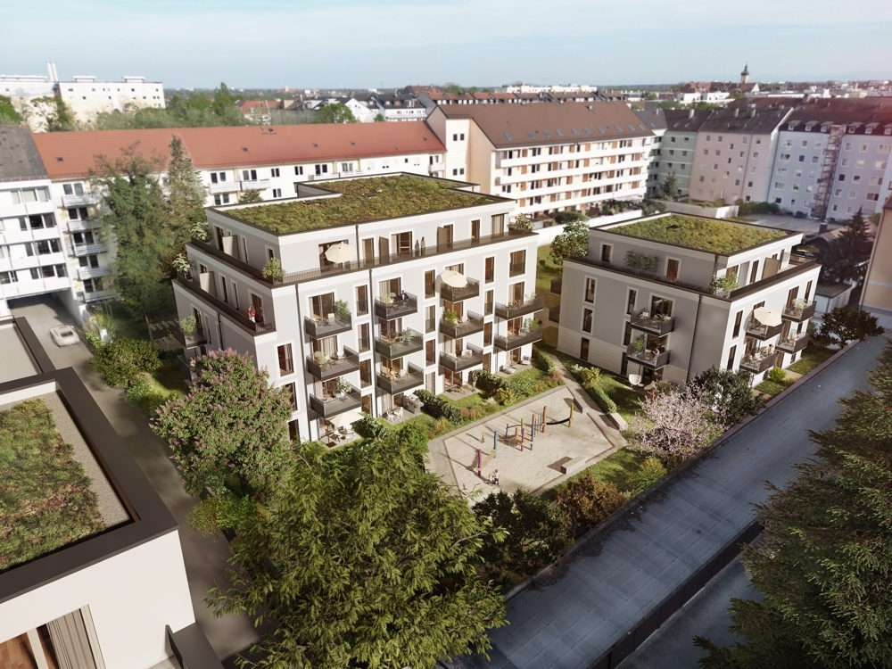 Visualisierung l Außenansicht Innenhof