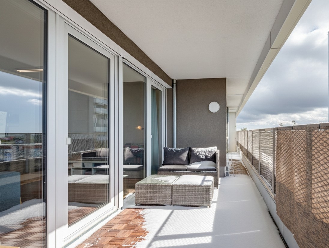 Loggia l Winterstimmung KI generiert