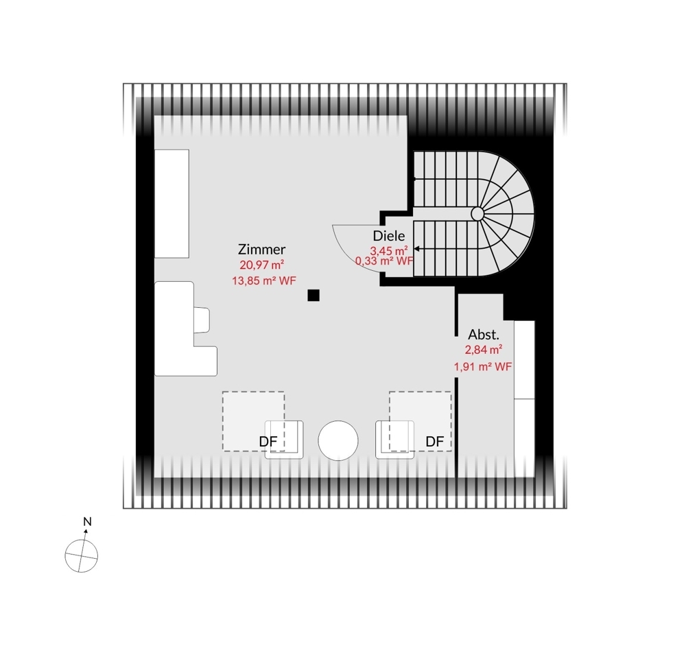 Grundriss Dachstudio