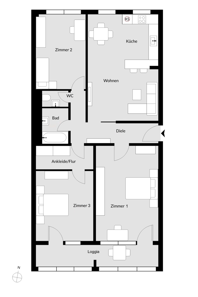 Grundriss l Umbauvorschlag 1