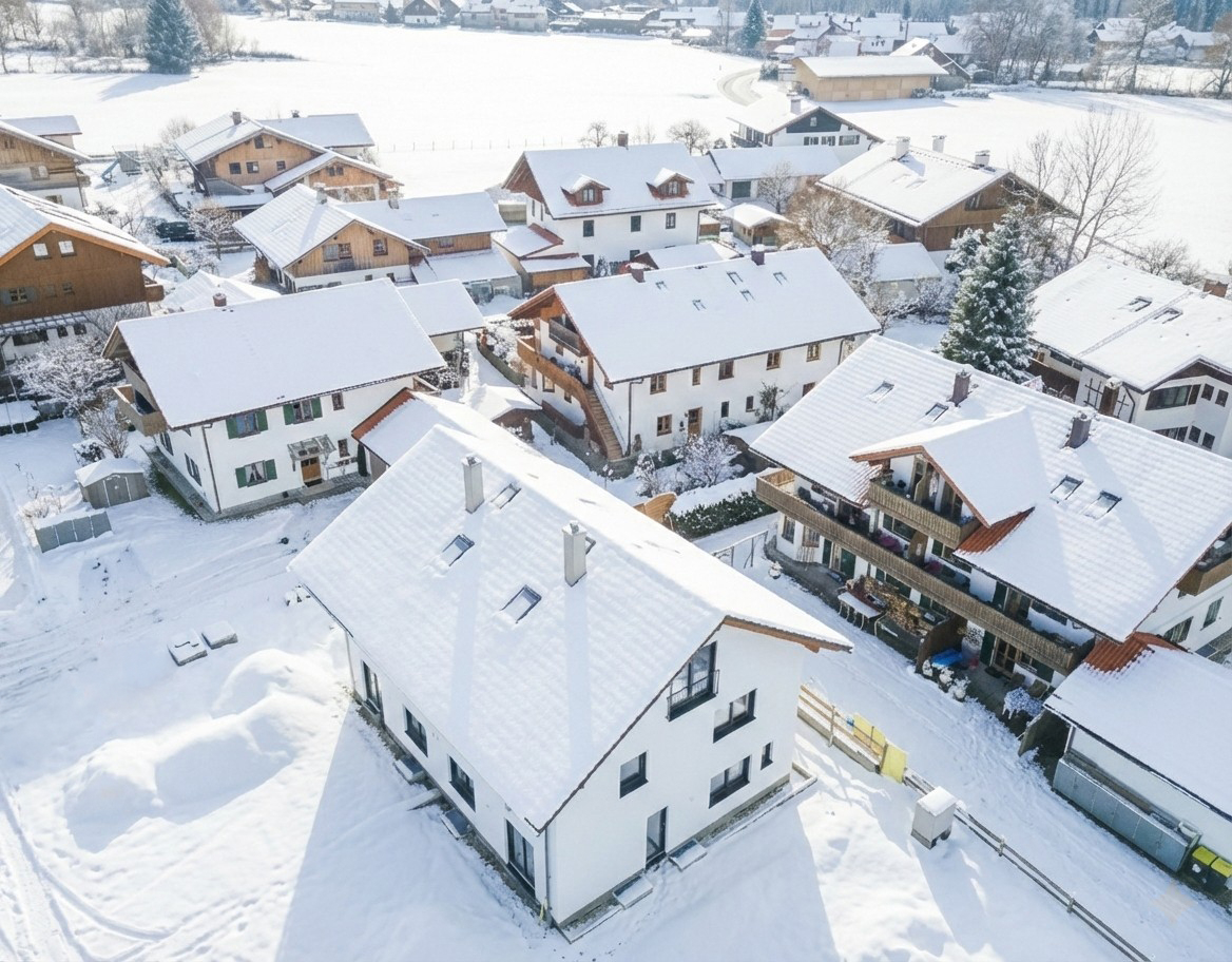 Hausansicht l Winterstimmung KI generiert
