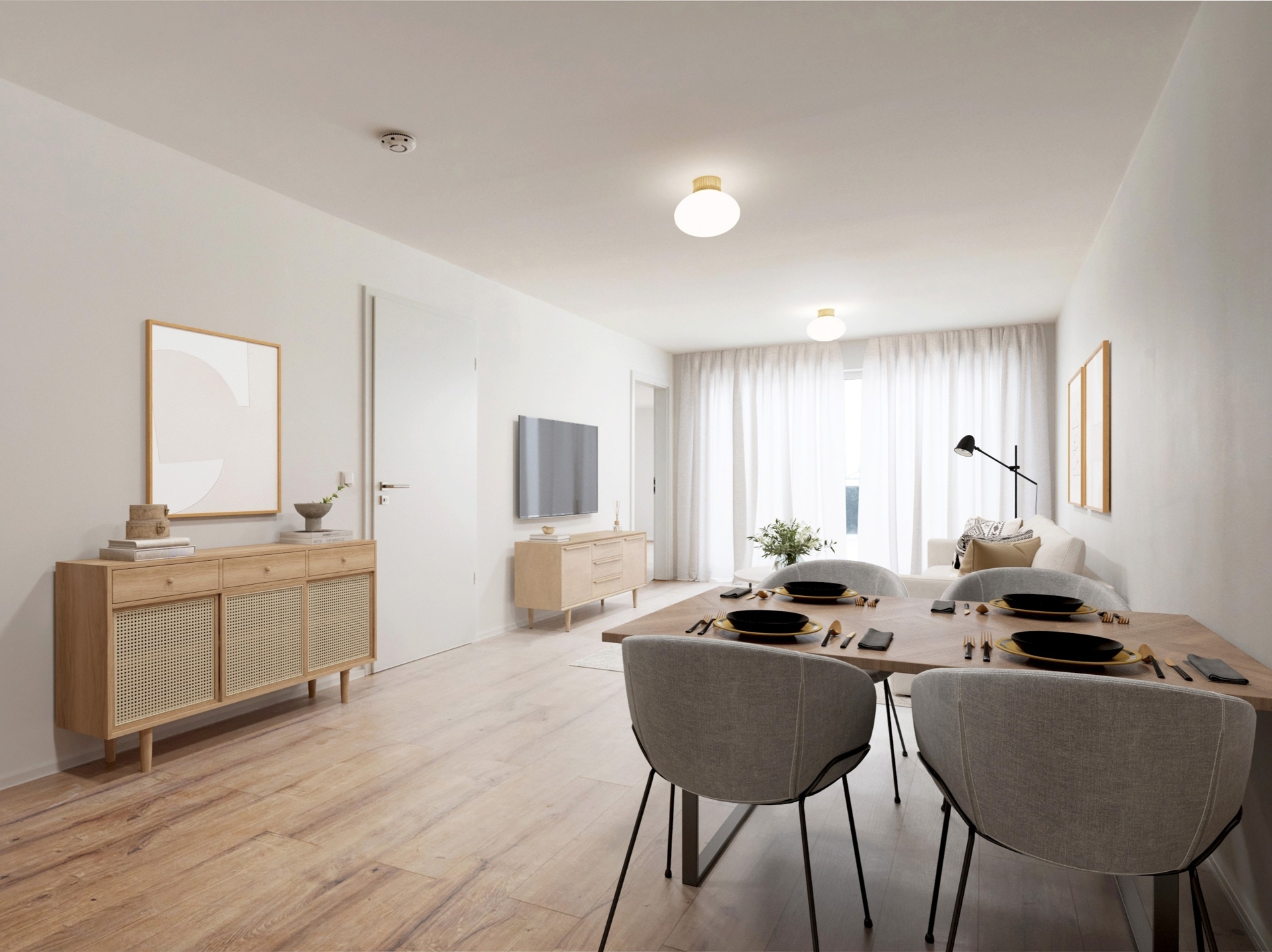 Visualisierung Wohn-Esszimmer