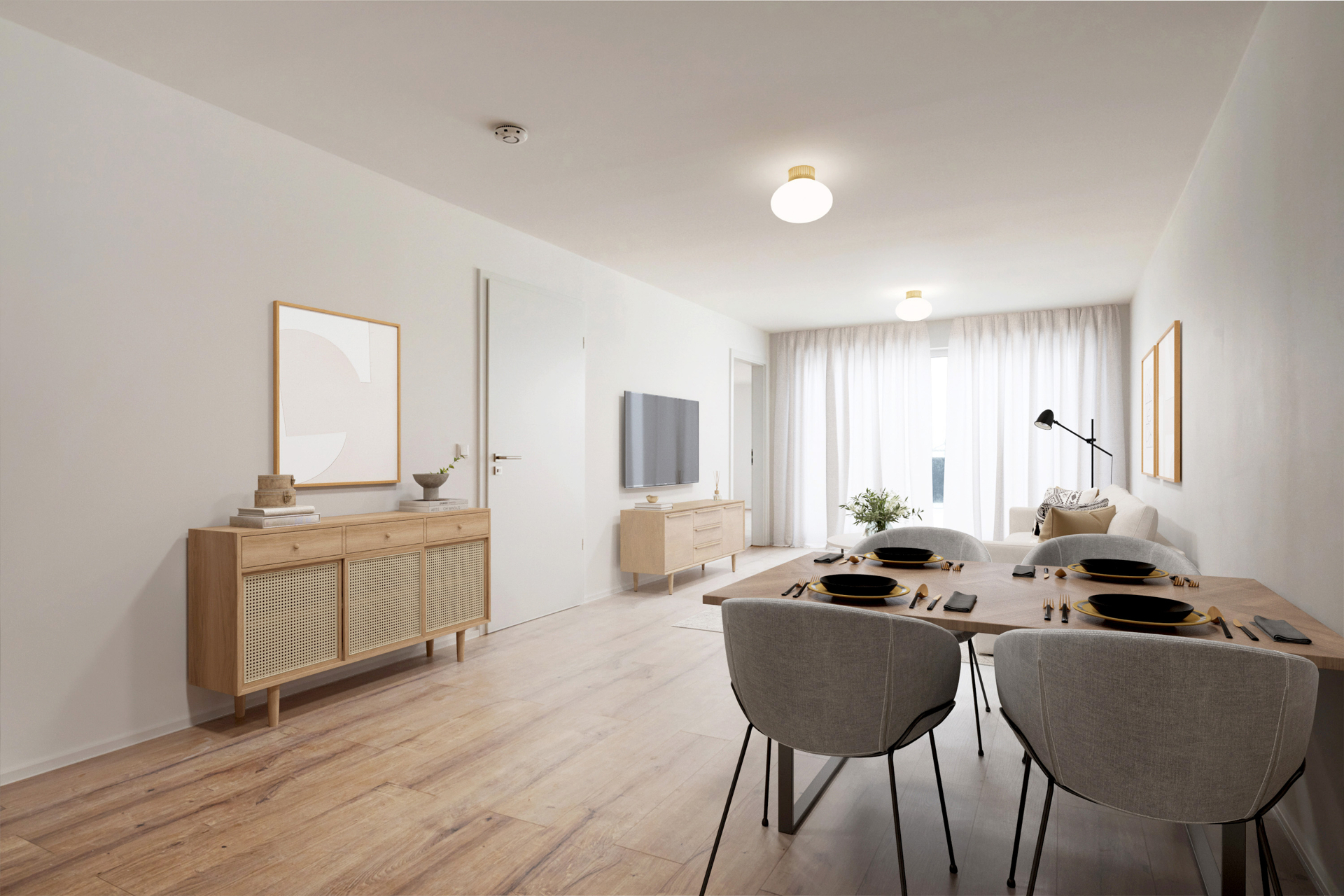 Visualisierung Wohn-Esszimmer