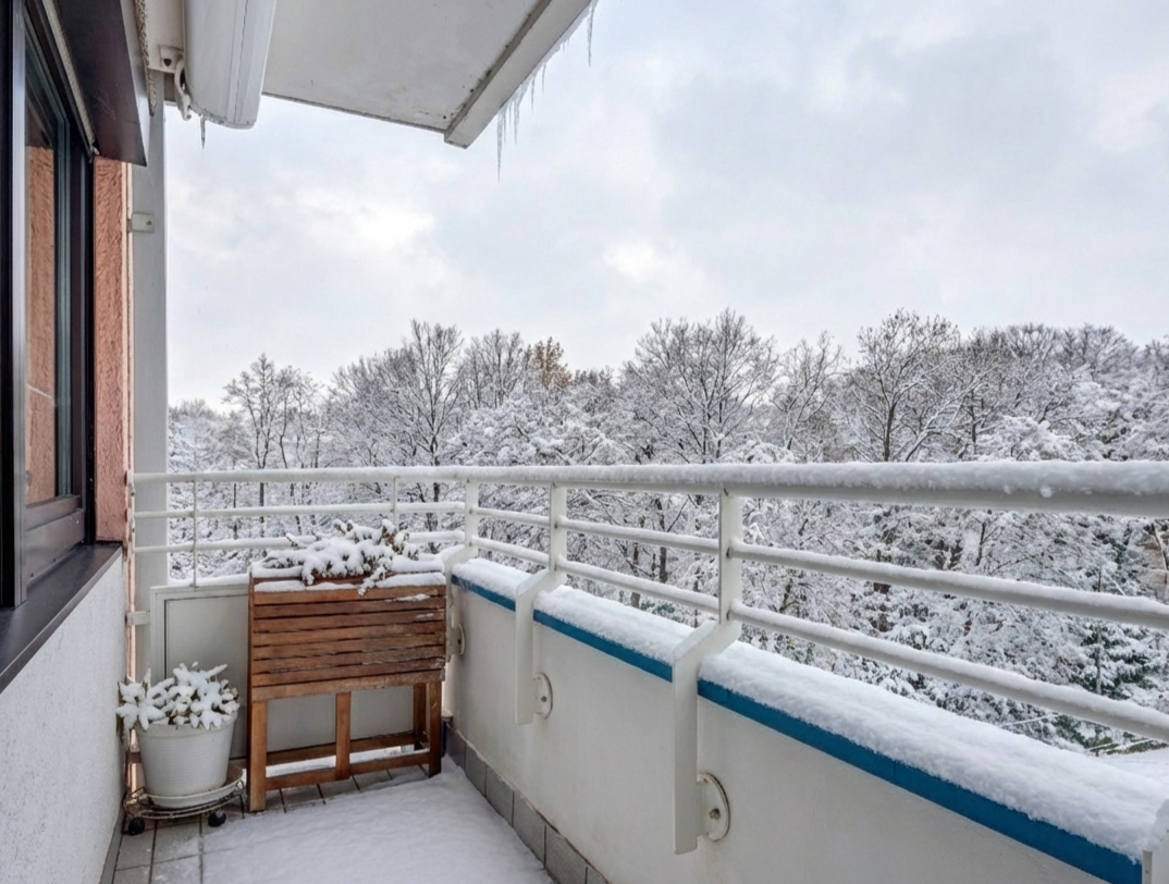 Balkon 2 l Winterstimmung l KI generiert