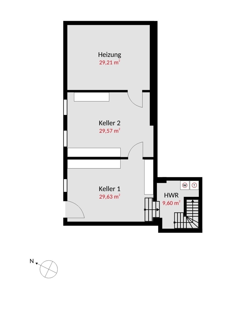 Grundriss UG l Neubau und Bestandsgebäude