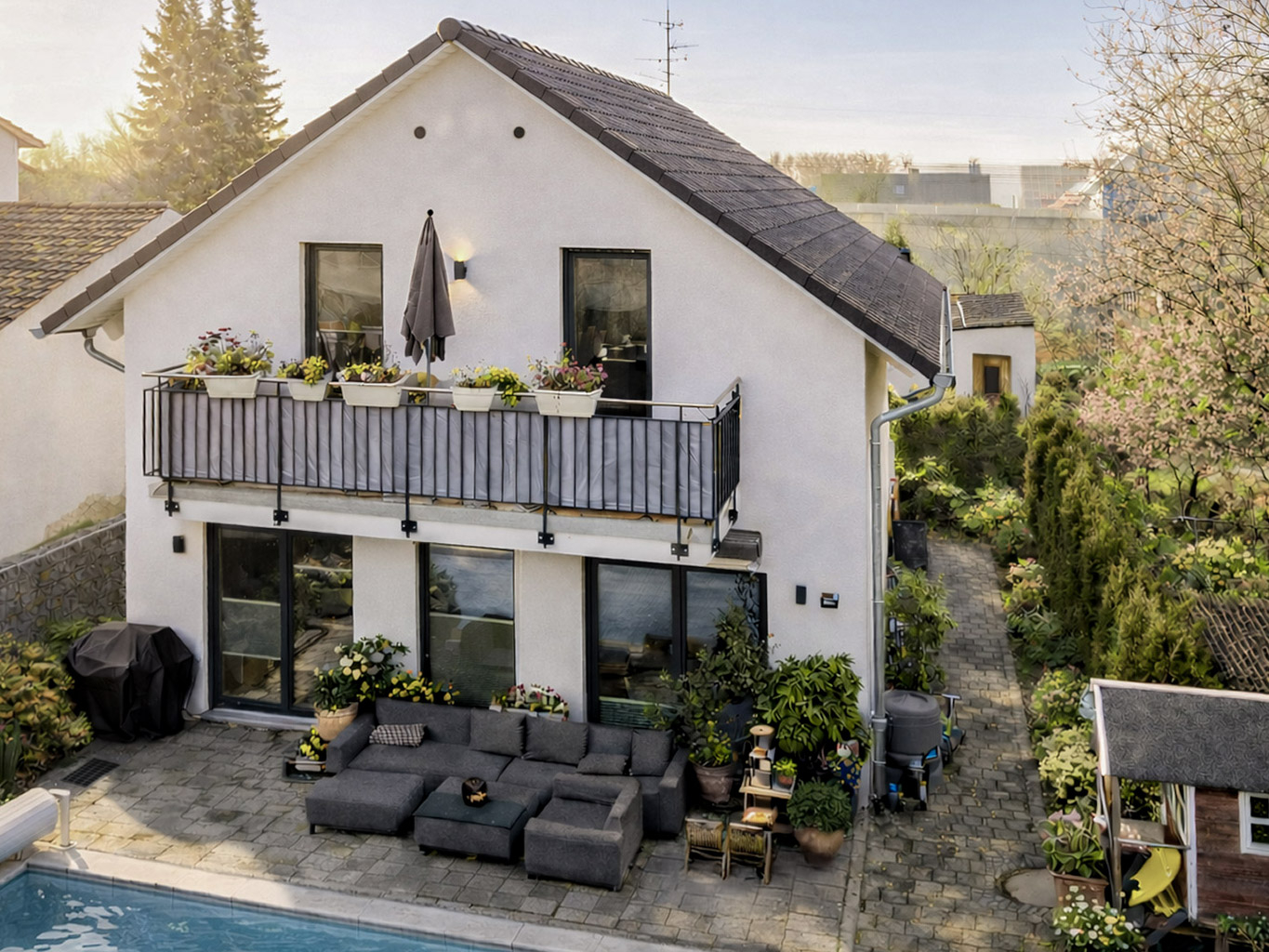 Hausansicht I KI optimiert