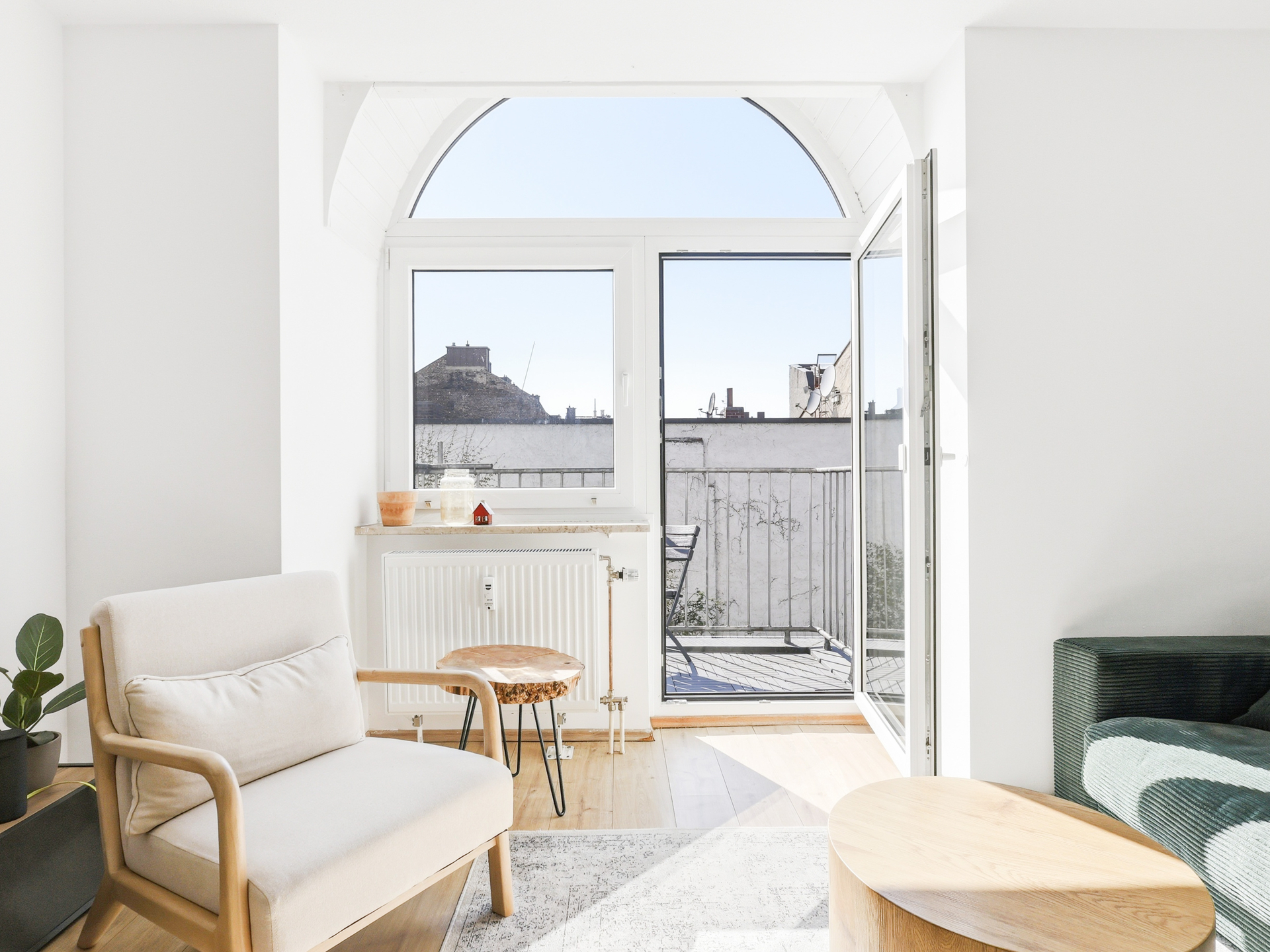Blick zum Innenhofbalkon
