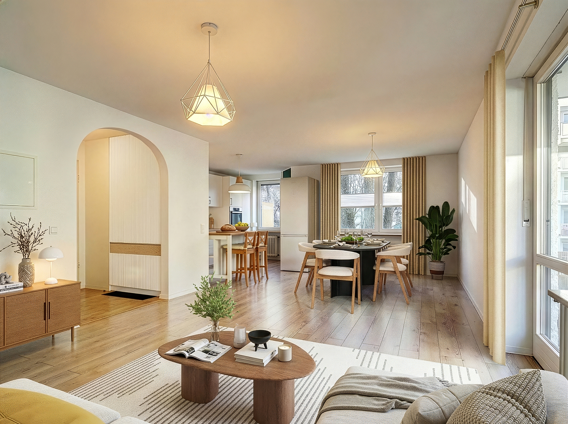 Visualisierung Wohn-/Esszimmer